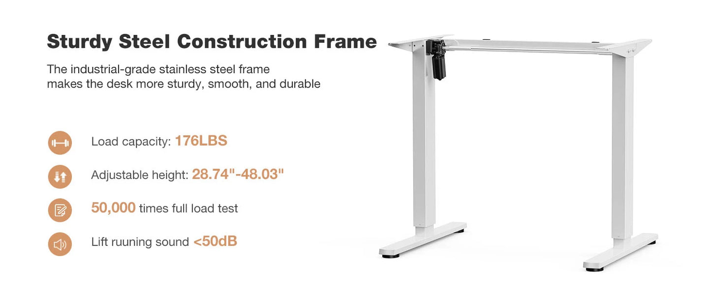 WellNest Arrangements  Electric Standing Desk – Sleek, Adjustable Sit-Stand Workspace (40x24 Inch)