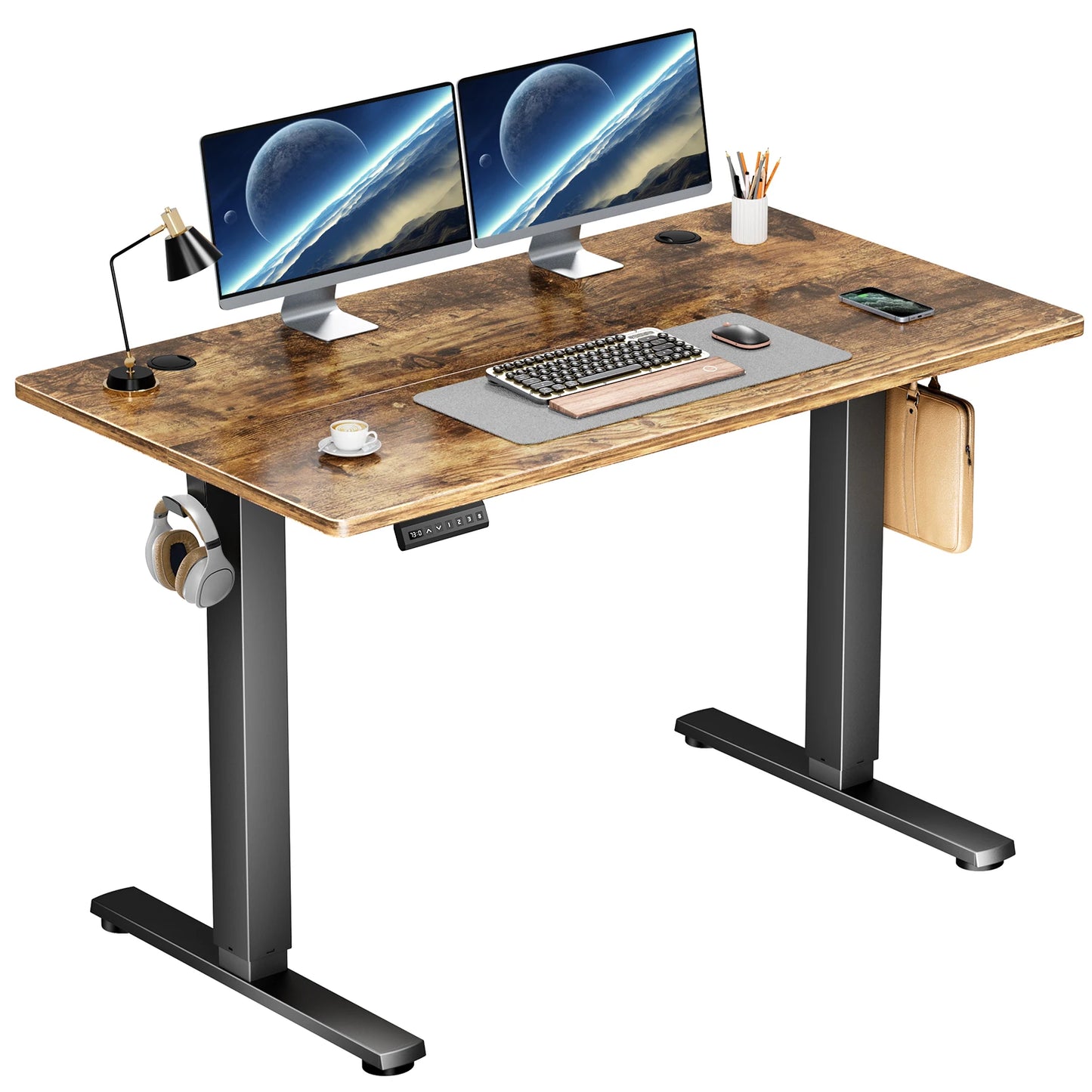 WellNest Arrangements  Electric Standing Desk – Sleek, Adjustable Sit-Stand Workspace (40x24 Inch)