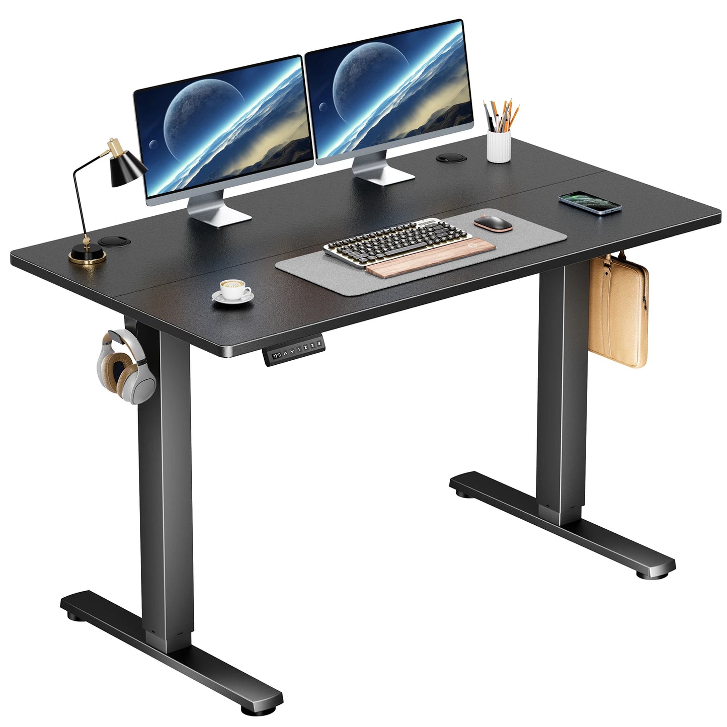 WellNest Arrangements  Electric Standing Desk – Sleek, Adjustable Sit-Stand Workspace (40x24 Inch)