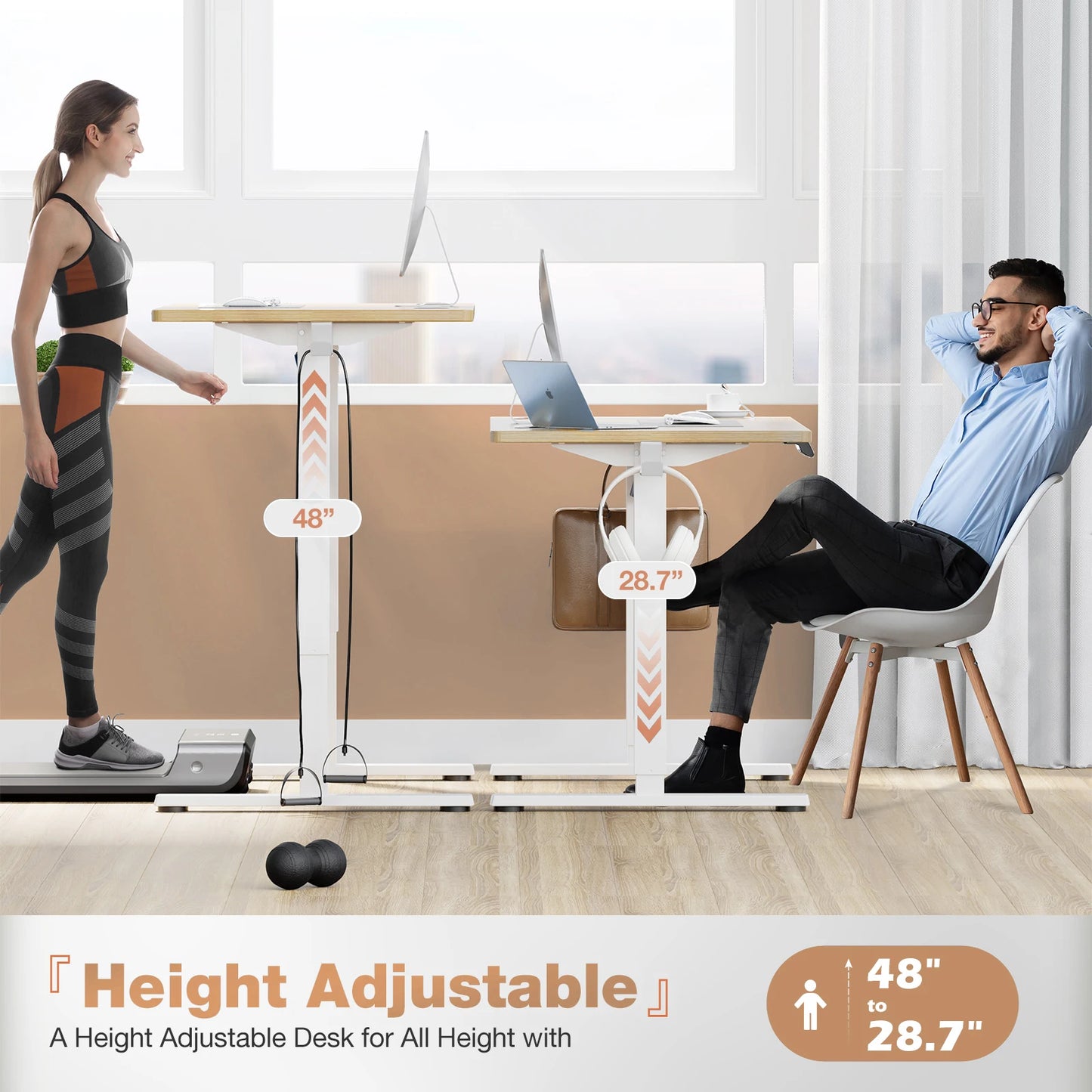 WellNest Arrangements  Electric Standing Desk – Sleek, Adjustable Sit-Stand Workspace (40x24 Inch)