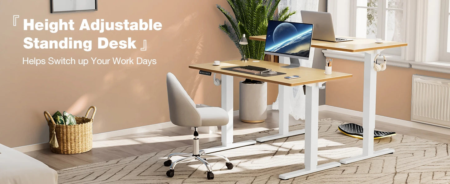 WellNest Arrangements  Electric Standing Desk – Sleek, Adjustable Sit-Stand Workspace (40x24 Inch)